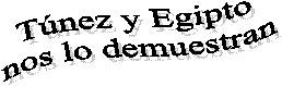 T�nez y Egipto
nos lo demuestran